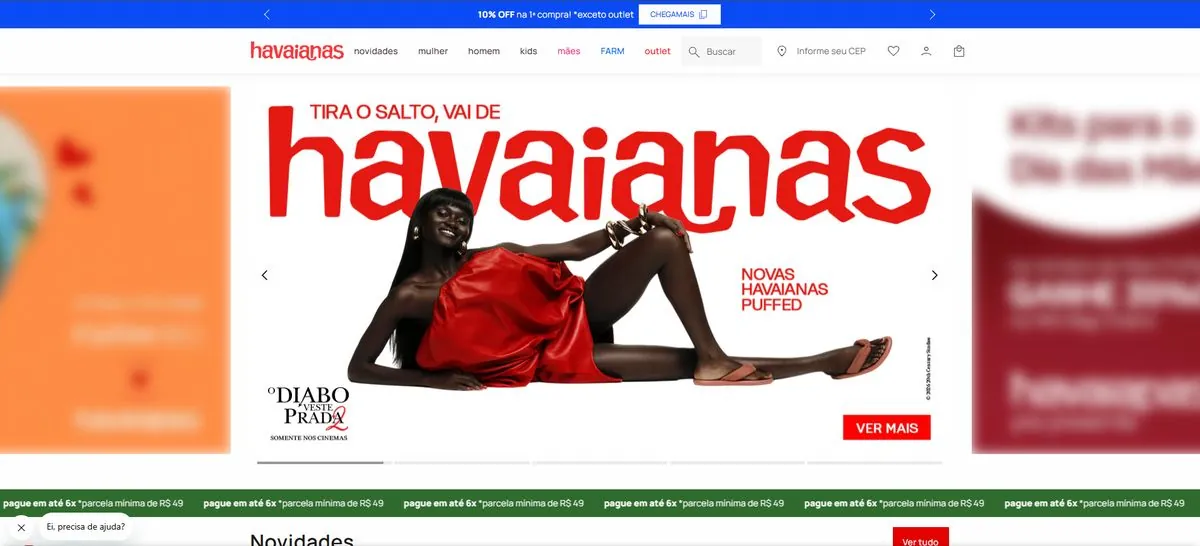 Projeto Havaianas no Shopify